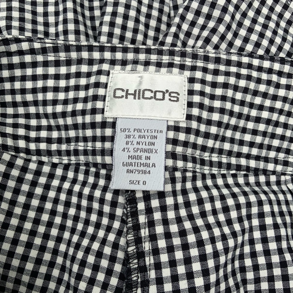 Chicos black and white crop‎ length pants size 0 - Picture 6 of 6